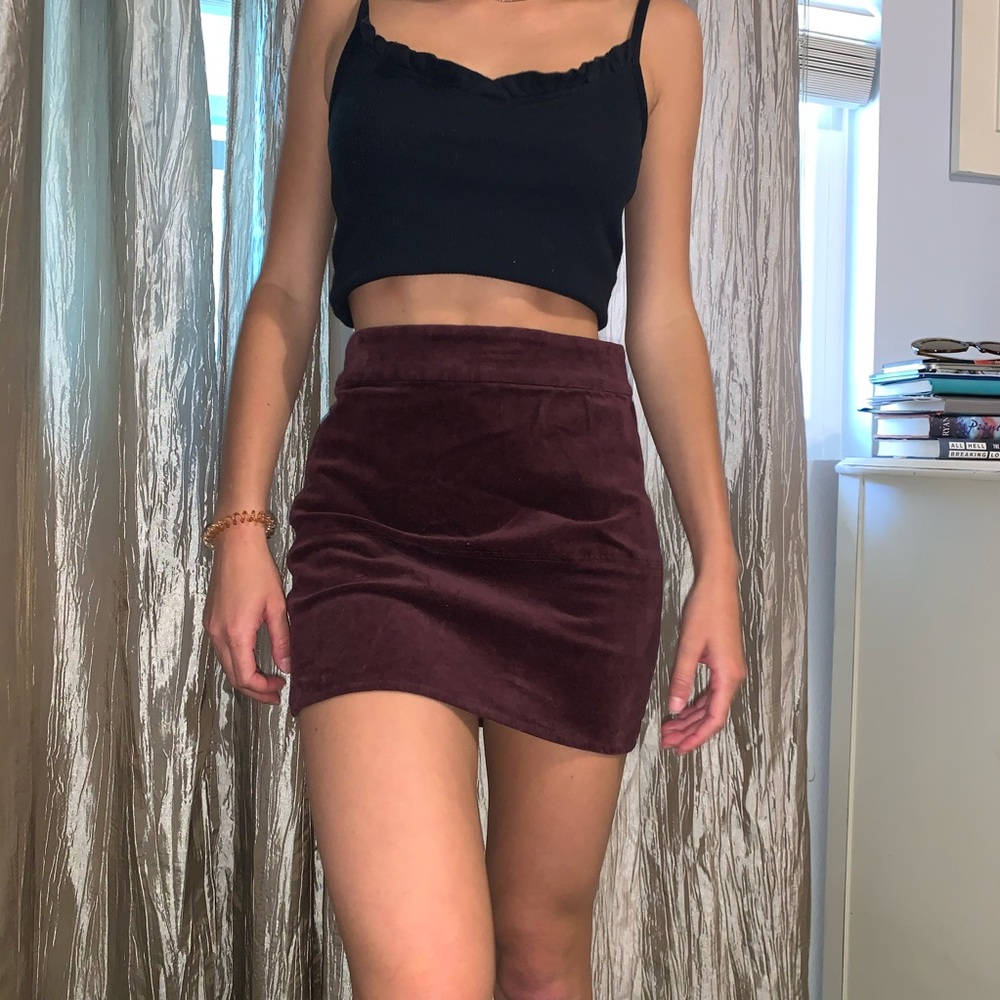 Forever 21 Maroon Pencil Skirt